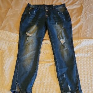 Distressed Kunmi Blue Women's Jeans Xl